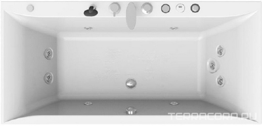 Ванна акрил."ПАЛЕРМО",1800х850, ГМ9-"Лечебный Chrome", Контр.- 200, смес./излив "Бриз/Линкольн (бол.)", каркас и слив-перел. в компл.,фронт. панель ZZ