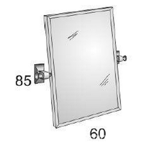 Зеркало на шарнирах с полированой фаской шириной 20 мм, 60х85см золото,  XX Karol Bania KB 326 ORO