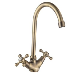 Смеситель д/кухни, высокий излив, бронза ZZ