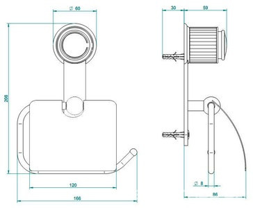 Держатель т/б с крышкой (цв.бронза (Bronze brillant))  ZZ THG Versailles G14-D01-00538АС