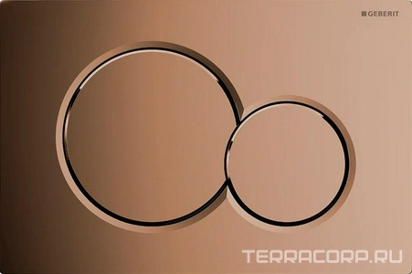 Клавиша двойного смыва (пластик, цв.латунь) "" XX Geberit Samba 115.770.DT.1