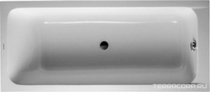 Ванна 1700х750хh420мм, выпуск в центре (без ножек и удлиненного сифона)  ZZ Duravit D-Code 700099 00 0 00 0000