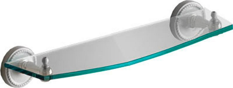 Полка стеклянная 60см, (керамика/хром)  ZZ Devon & Devon Dorothy DOR410CR