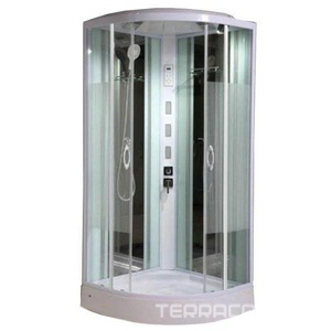 Душевая кабина с гидромассажем  82-4 white 1000*1000*2150, профиль белый, передняя стенка - экранированное стекло,задняя - зеркальное,низкий поддонZZ Graham F F 82-4/1000*1000