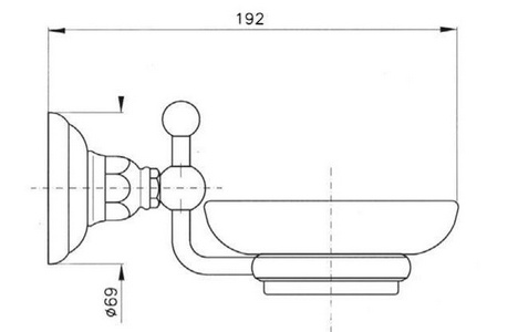 Мыльница настенная (цв. бронза/керамика),  ZZ Nicolazzi Classica 1487 BZ