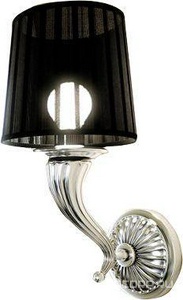 Светильник настен., (держатель цв.хром, абажур цв. чёрный),  XX Clarberg Elegance 3014/M/CR черный
