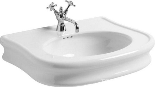 Раковина 700х540хh130мм, с 1 отв.д/смесит., подвесная либо для установки с пьедесталом или на тумбу арт.LAM70, БЕЗ крепл.,   ZZ Simas Lante LA10