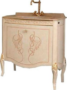 Тумба под раковину, 80,3хh84х53см, выдвижной ящик, с внутренней тканевой обивкой, ручка цв. золото,  ZZ Labor Legno Hermitage HEPLС 85 OROV