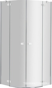 Душ каб. (1/2 душ.кабины!!! Левая часть) распашная дверь с неп.сегм., 1/4 круга, R=550, (90х90хh195см, стекло 6мм, прозр, фурн. полир.ал/хром) ZZ Provex Combi 6004 CR 05GL L