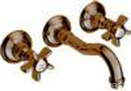 Смеситель для раковины на 3 отв. настенный (внутренняя+внешняя части) (цв.Tuscan brass темная бронза, ручки  ), Nicolazzi ZZ Nicolazzi Dames Anglaises 1477 TB 18