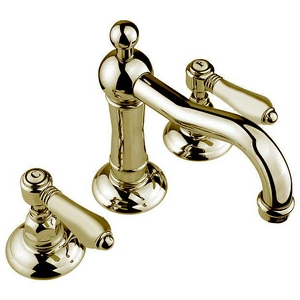 Смеситель для раковины на 3 отв. с повотным изливом и д/к (цв.гальван.золото, ручки El Capitan 69),  ZZ Nicolazzi Tradizionale 1409 GB 69