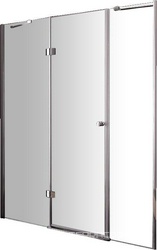 Дверь в нишу 1600хh1950мм, (1580-1620xh1950мм), с неподв.сегмен "Правая/Левая" (вход 540мм), (стекло прозр. 6мм, фурн/хром), Verona XX