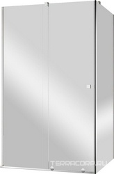 Душ.огражд.прямоуг.1100(1075-1125)х800хh1950мм,раздв.дверь с непод.сегм,вход430мм и бок.стенк,прав/лев,(ст.прозр.8мм,фурн/хром)Stream ZZ