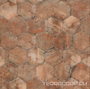 Керамогранит CIR Chicago Esagona Old  (nat) 24x27.7 Коричневый 