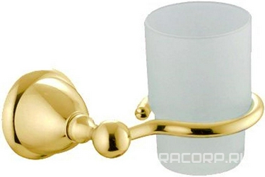 Стакан настенный, (стекло матовое, держатель цв. золото), Style ZZ