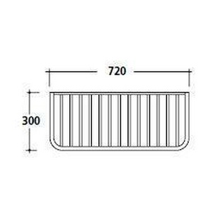 Полка-решётка для ножек (структуры) д/р 75см, арт.8458, (металл цв. хром), крепёж в компл.,  ZZ Galassia Ethos 8459