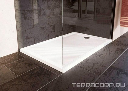 Поддон д/душа 1200х900хh40мм, полимерный, усиленный, белый, установка на уровне пола, (без ножек и сифона),  ZZ Huppe Huppe Purano 202158 055