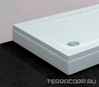 Экран угловой для квадратного душевого поддона 1000х1000хh95мм, акрил цв.белый, Cezares ZZ Cezares Универсал TRAY-M-A-100-SCR