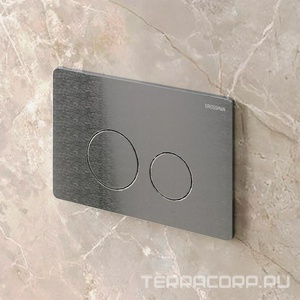 Клавиша смыва, двойной смыв, нержавеющая сталь, цв. оружейная сталь Grossman Classic 700.K31.05.42M.42M