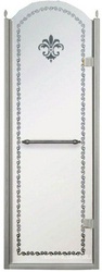Дверь в нишу 900хh2166мм, "Правая" петли справа, (стекло матовое с прозрачным узором, 8мм, фурнит. цв.хром), Retro XX