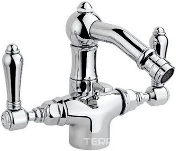 Смеситель для биде на 1 отв. с д/к (цв. матовый хром, ручки  El Capitan), Nicolazzi ZZ Nicolazzi Tradizionale 1434 CB 69