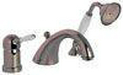 Смеситель для ванны, встраив. в борт на 3 отв., (лейка д/д, шланг в компл.), (цв. бронза),  ZZ Fima Carlo Frattini Bell F3374BR