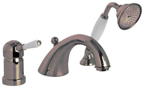 Смеситель для ванны, встраив. в борт на 3 отв., (лейка д/д, шланг в компл.), (цв. бронза),  ZZ Fima Carlo Frattini Bell F3374BR