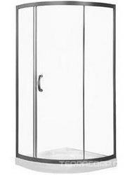 Душ.уголок Bliss L Solo Slide 3/4 90x90х206 см, раздвижная дверь, проф.матов.хром, стекло прозрачное, БЕЗ поддона XX