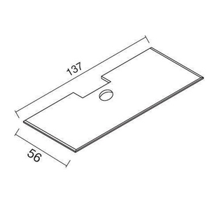 Столешница 137х56хh2см, с отверстием под накладную раковину, (мрамор цв. Emperador Dark), (БЕЗ дерев.транспорт.ящика арт.000MG131),  ZZ Oasis Lutetia 0LTTM1371 LED