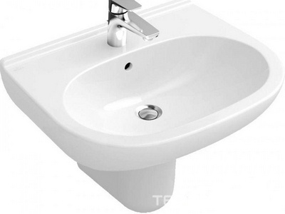 Раковина 600х490мм, с 1 отв.д/смесит., (цв. 01 белый)  ZZ Villeroy & Boch O.Novo 51606001
