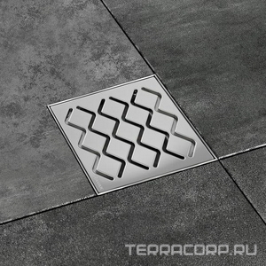 Душевой трап, 10,5*10,5, решетка нержавеющая сталь Ravak Универсал SN501/X01435