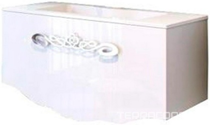 Тумба 85х44хh53см, подвесная, под раковину, (цв.белый, ручка цв.хром), Cher ZZ