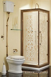 Рама с правостор. дверью д/угл.каб.,с компен.проф., 89,5хh200см,(внут.проф.цв.золот/сатин,внеш.проф/брон,элем.из смол сус.зол с череш/ант) Princess XX