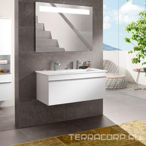 Зеркало 120*65 см с флуоресцентной подсветкой, инфракрасным выкл., часами функцией Анти-Пар, без крепежа ZZ Jacob Delafon Replay EB1163-NF