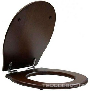 Сиденье "Soft Close" для унитаза (цв. орех, крепл. цв. бронза)  KL Hidra Ellade DZE
