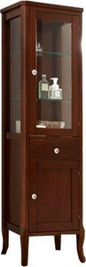 Шкаф-пенал 465х340хh1605мм, две дверцы (петли справа), один выдвиж. ящик, три керамич.ручки, две стекл полки в компл., (цв.орех),  ZZ Kerasan Retro 731540-dx