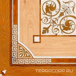 Керамогранит М-Квадрат Паркет Керамогранит  Элеонор Новый светло-коричневый  l45х45 Коричневый 