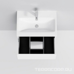 Раковина мебельная, керамическая, 60 см, встраиваемая, цвет белый глянец AMPM Gem M90WCC0602WG