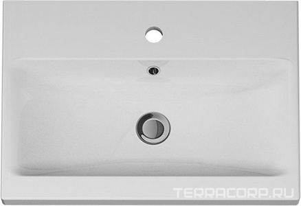 Раковина мебельная, керамическая, 60 см, встраиваемая, цвет белый глянец AMPM Gem M90WCC0602WG