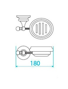 Мыльница настенная керамическая, (цв.золото),  ZZ Cezares Olimp OLIMP-SOD-03/24-M