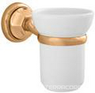 Стакан настенный (держатель цв.бронза, керамика),  ZZ Andrea Catarina CAK420 BR