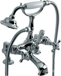 Смеситель для ванны, установка на борт, на 2отв., лейка, шланг в компл.,  (цв. хром) Austin ZZ