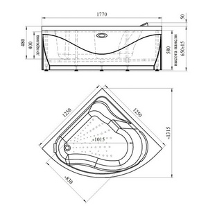 Фронтальная панель к ванне ""с креплением Vannesa Альтея 2-21-0-0-0-219