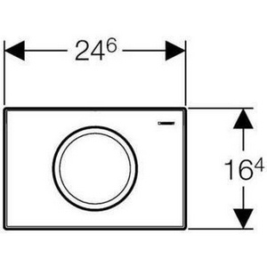 Клавиша смыва "11" для инсталляции арт.458.160.00.1, цвет белый (пластик) ZZ Geberit Delta 115.120.11.1