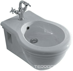 Биде подвесное 570х380см, с 1 отв.д/ смес., крепёж в компл.,  ZZ Globo Paestum PAS10.BI