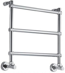 Полотенцесушитель 500/530хh544x125мм, 3 перекладины, подвод воды int.470мм, (цв. English Cold), краны, крепёж в компл., (ГВС, 6 bar) Margaroli 442 ZZ