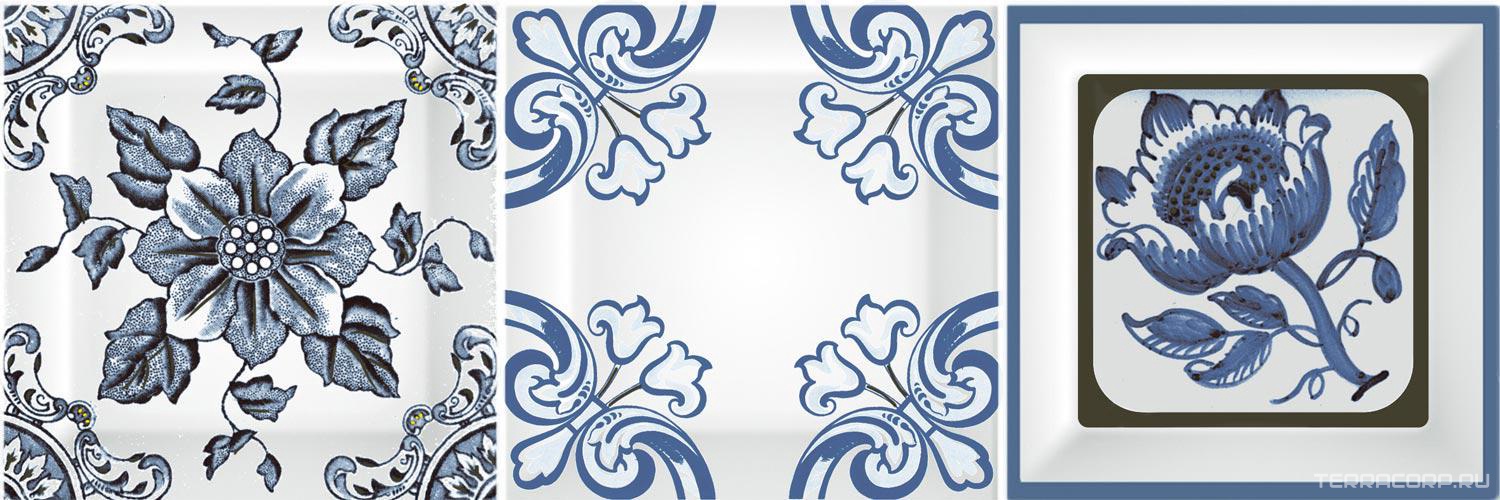 Керамическая плитка Absolut Keramika Monocolor 10x30 Decor Cube Mediterraneo Cobalto 10x30 Комбинированный, фото 5