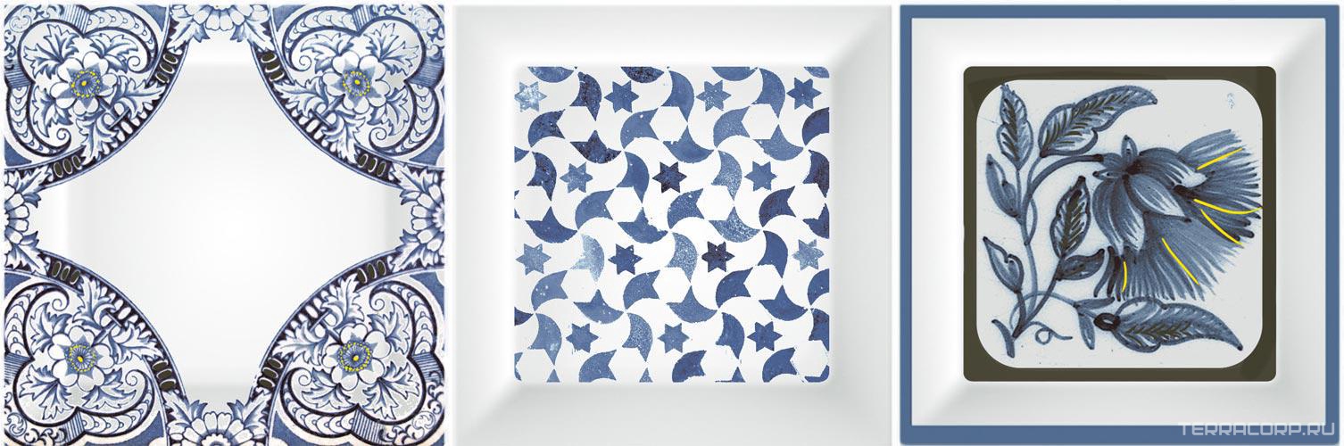 Керамическая плитка Absolut Keramika Monocolor 10x30 Decor Cube Mediterraneo Cobalto 10x30 Комбинированный, фото 4