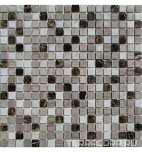 Мозаика Спектр-М Натуральный камень Мозаика из камня на сетке M20-076-15P 30.5x30.5 Комбинированный 