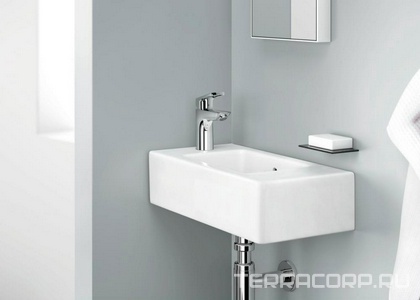 Смеситель для раковины, 100, с д/к, ручка петля, (цв.хром),  Hansgrohe Logis loop 71151000